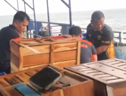 Kapal TANPA NAMA Diamankan  Bea Cukai  Dari Perairan Timur Laut Tamiang