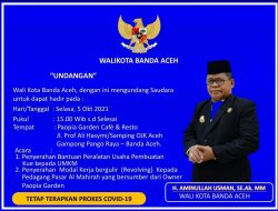 Pemko Banda Aceh Akan serahkan Bantuan Peralatan Usaha dan Modal Kerja Bergulir