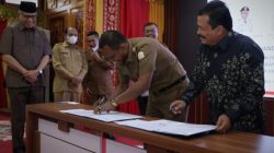 Pemkab Aceh Timur Serahkan Aset Pemekaran kepada Pemko Langsa