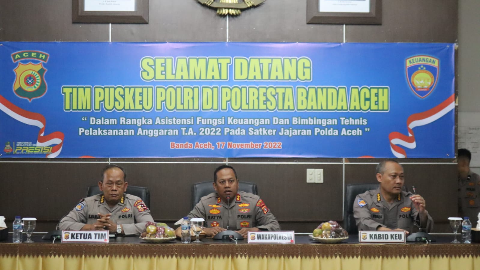 Puskeu Polri Gelar Kegiatan Asistensi Fungsi Keuangan dan Bimbingan Tekhnis di Polresta Banda Aceh