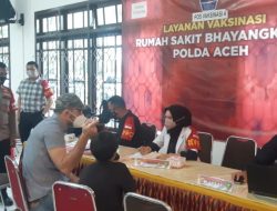 Vaksinasi Harian Polda Aceh dan Jajaran Capai 3.111 Orang