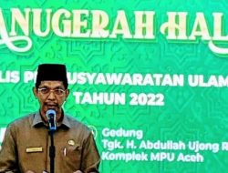 Dukung Sertifikasi Jaminan Produk Halal Melalui Qanun, MPU Berikan Penghargaan kepada Pj Gubernur Aceh