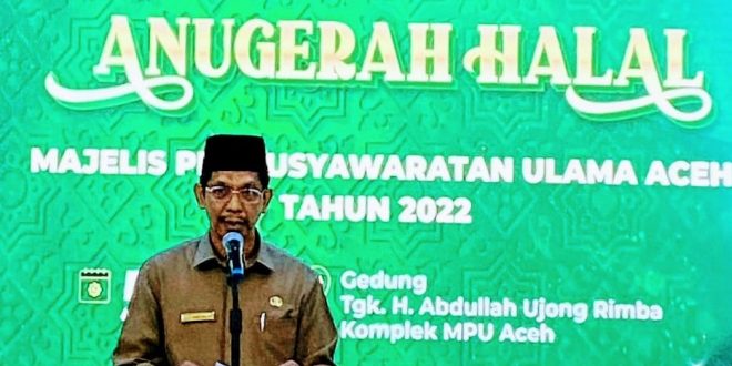 Dukung Sertifikasi Jaminan Produk Halal Melalui Qanun, MPU Berikan Penghargaan kepada Pj Gubernur Aceh