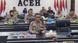 Pejabat Polda Aceh Hadiri Rapat Penekanan Program Quick Wins Presisi Triwulan I Tahun 2023